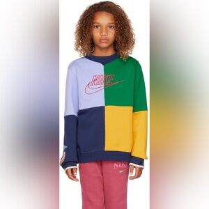 Nike | Kids Multicolor Patchwork Sweatshirt